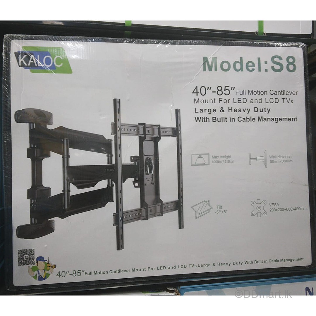 KALOC KLC S8 Full Motion TV Wall Mount Bracket for 42-85 Inch TVs