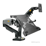 NB - F160 Dual Arm Monitor Stand with Kaloc H2 Laptop Tray
