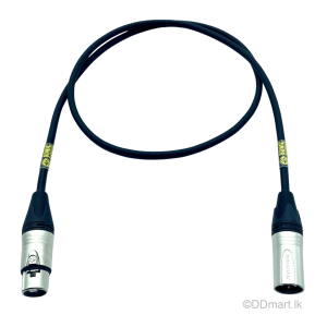 XLR Male to Female Audio Cable – 1m