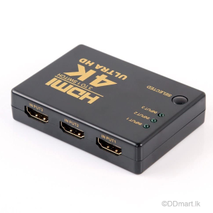 3-Port HDMI Switch Box 3 In 1 Out High-Speed HDMI Switcher Splitter